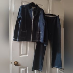 Appleseed's Jean look pantsuit